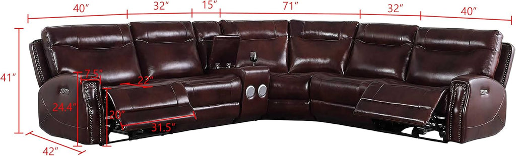 Brown Recliner Sofa Set D31027