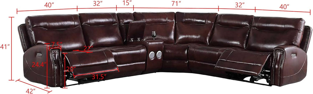 Brown Recliner Sofa Set D31027