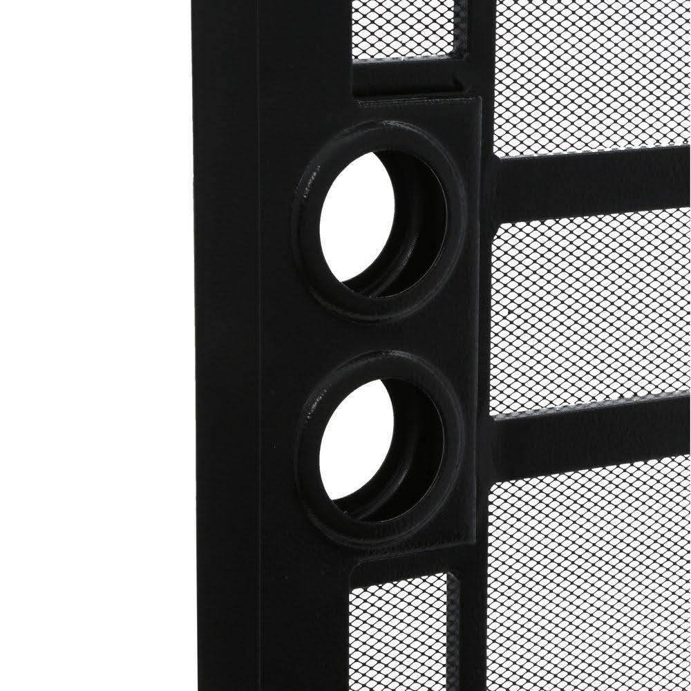 36 in. x 80 in. Black Steel Security Door with Expanded Metal Screen R103