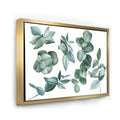 Dark Green Eucalyptus Leaves Painting on Canvas R935