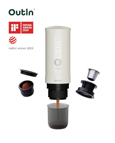 Portable Electric Espresso Machine, Travel Coffee Maker, Self-Heating with USB-C, 12V, with Ground Coffee & NS Capsule F433892