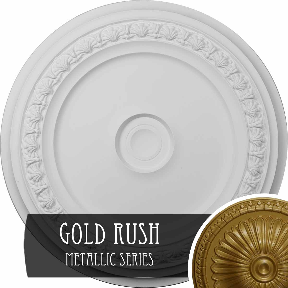 Hand-Painted Gold Ceiling Medallion U9713