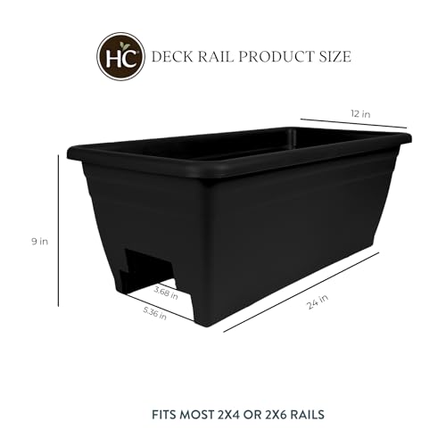 White 24 Inch Plastic Deck Railing Planter Box N253924