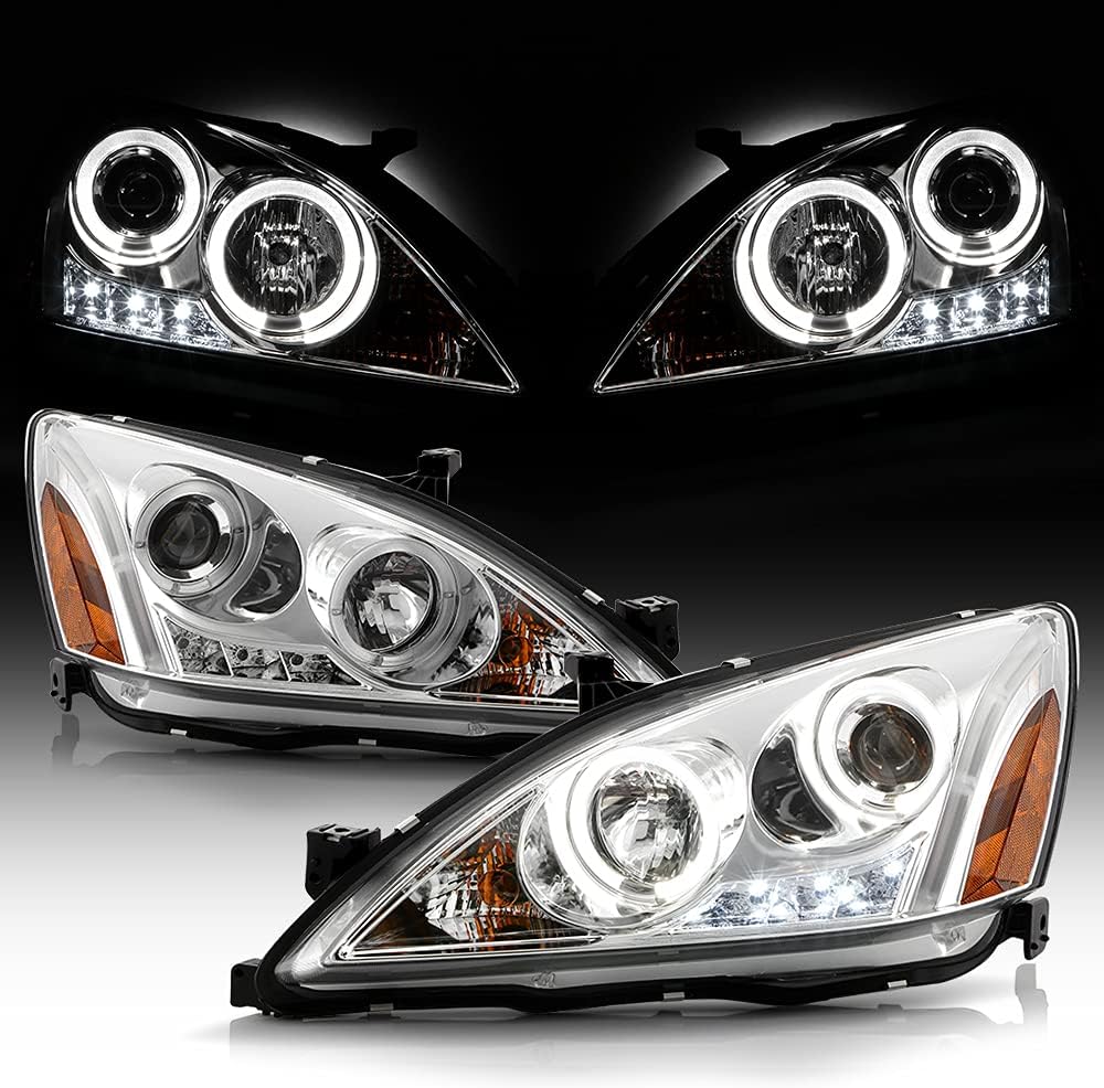 For 2003-2007 Honda Accord LED Projector Headlights A86876