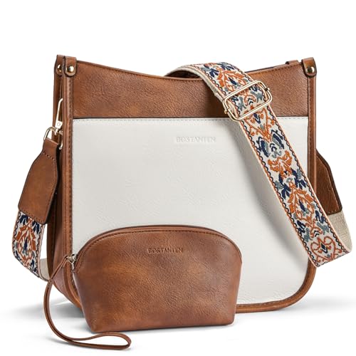 2PCS Vegan Leather Crossbody Shoulder Bag with Wide Guitar Strap T951