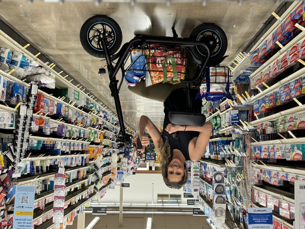550W Electric Scooter with Seat, 12 inch, Front & Back Basket, up to 20 Miles 18.6MPH R173763