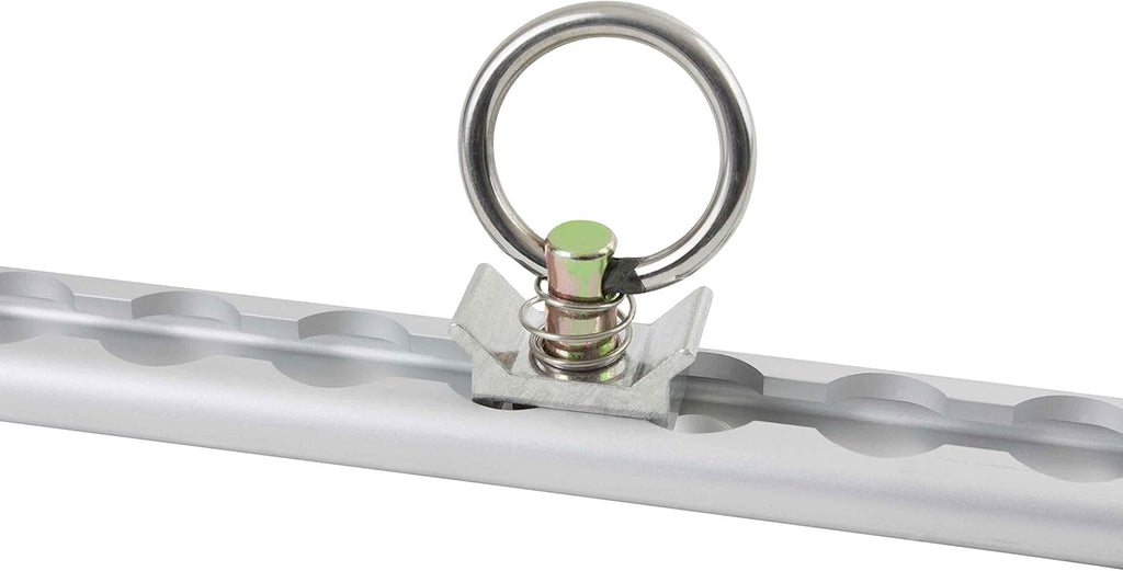Heavy Duty Aluminum 4ft L-Track (4 Pcs) with Stainless Steel Ring (16 Pcs) Tie Down System K14559