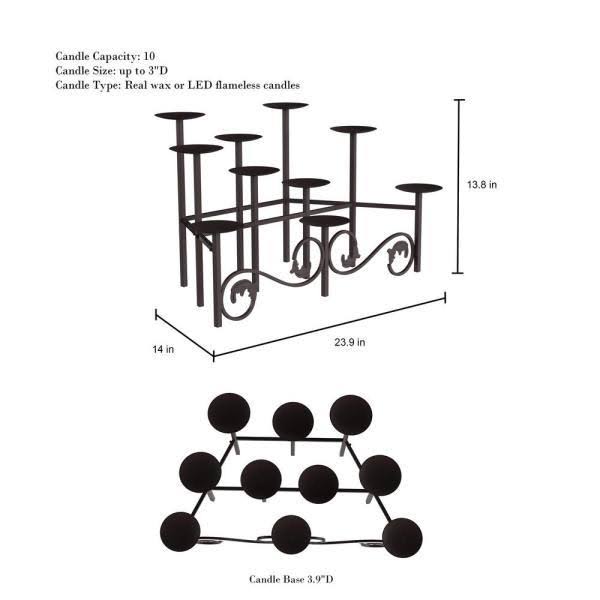 Handcrafted Iron Candle Candelabra J4192