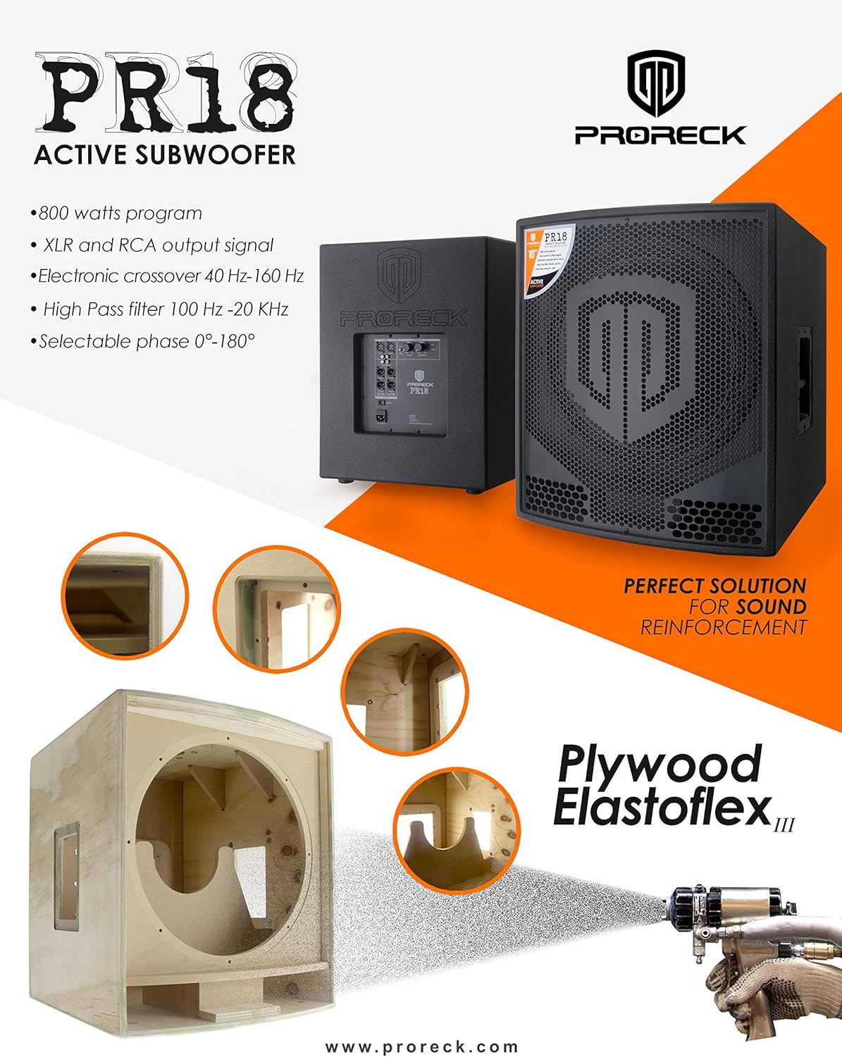 18 inch 2000W Active Powered PA Subwoofer A25778