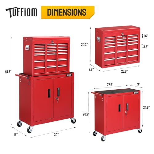 Red & Black 5-Drawer Rolling Tool Chest X584688