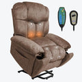 Grey Power Lift Recliner Chair with Massage and Cup Holders K6410