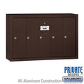Vertical Mailbox, 5 Doors, Bronze N606934