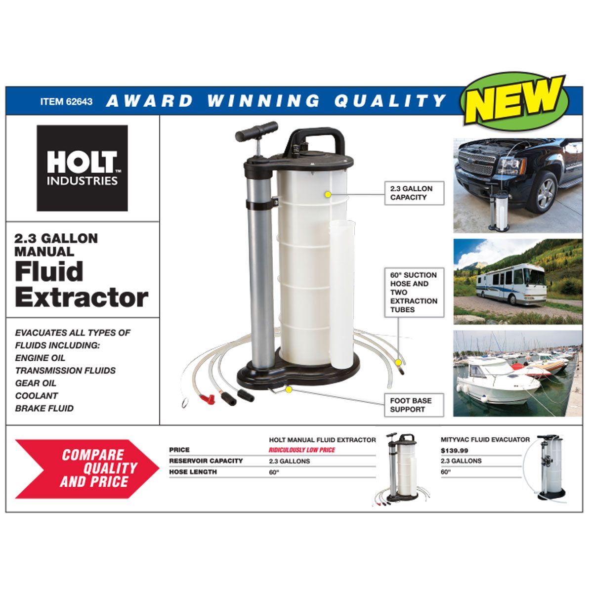 2.3 Gallon Manual Fluid Extractor Q2118