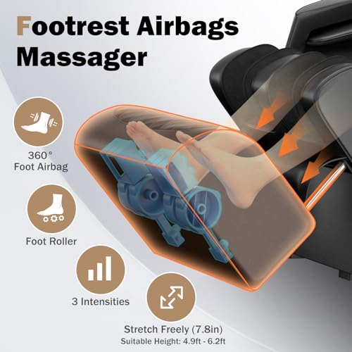 Massage Chair with Zero Gravity SL-Track Shiatsu C194556