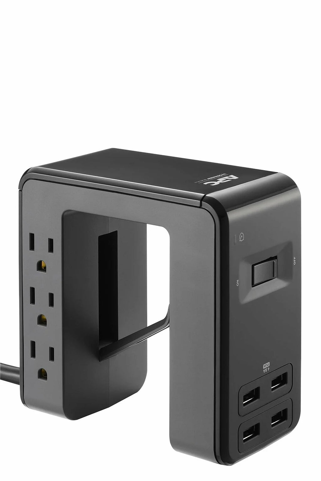 6 Outlet 4 USB SurgeArrest Power Station (Black) P315