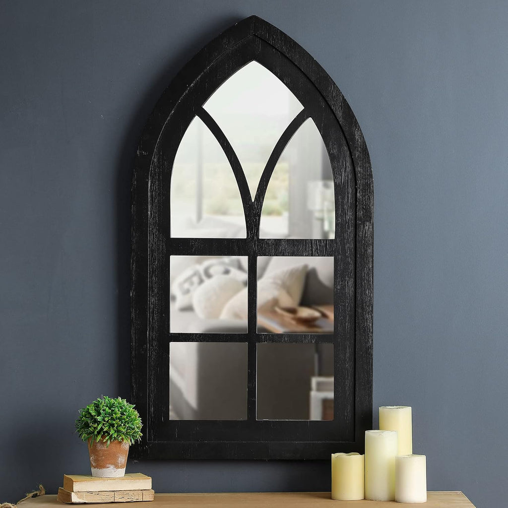 40 H Arched Windowpane Wall Mirror M764