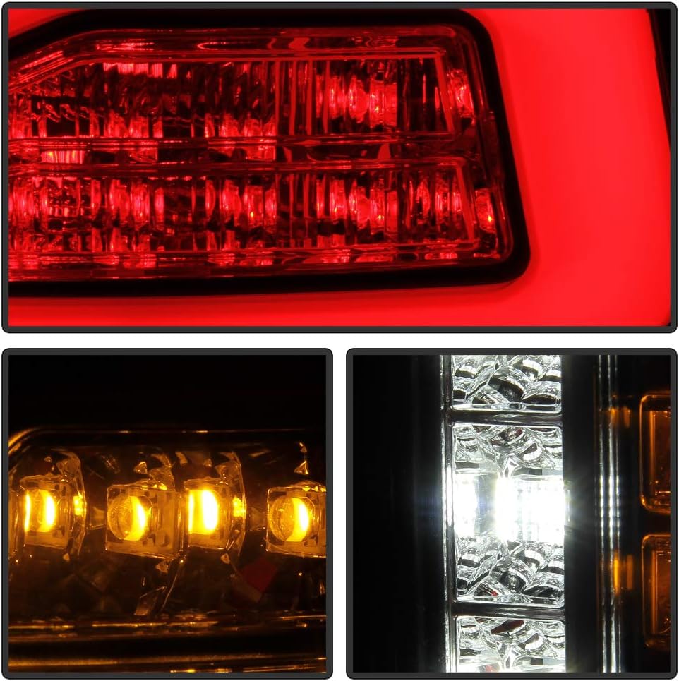 Black Full LED Tail Lights Left+Right R53003