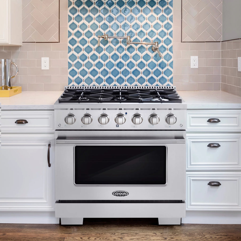 2 Piece Kitchen Appliance Package with 36" Freestanding Gas Range & 36" Under Cabinet Range Hood E776