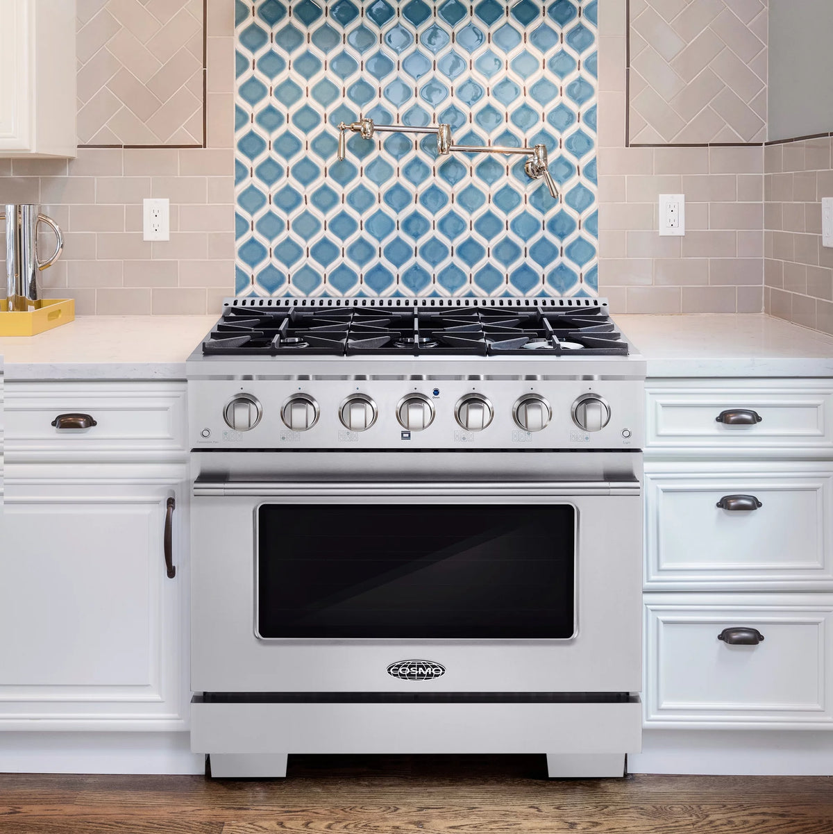 2 Piece Kitchen Appliance Package with 36" Freestanding Gas Range & 36" Under Cabinet Range Hood E776