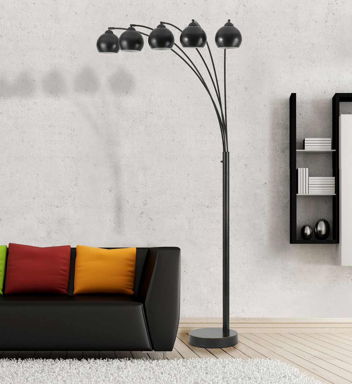 Arc Floor Lamp with Metal Shade W29716
