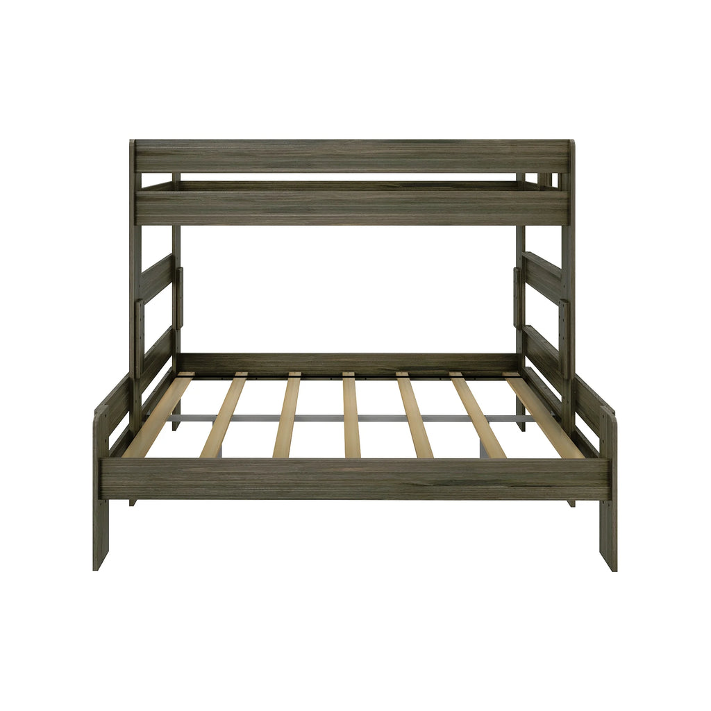 Barnwood Brown Twin XL Over Queen Platform Bunk Bed Y189338