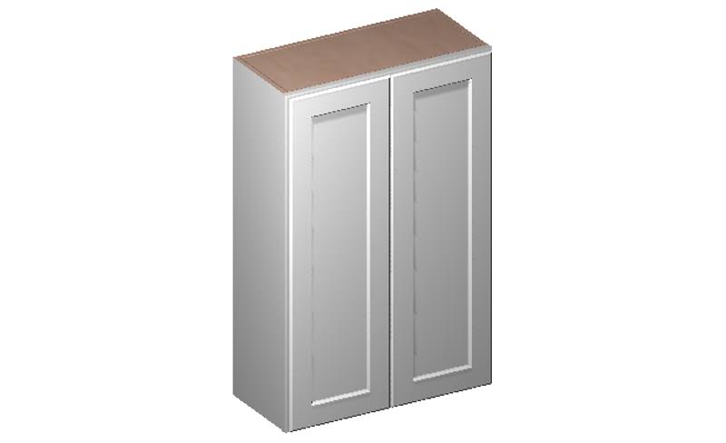 White 2 Doors 2 Shelves Wall Cabinet Y74680