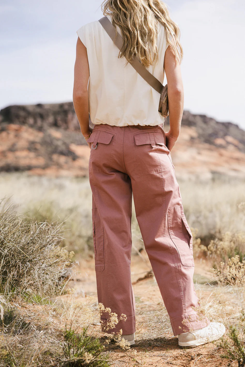 Mauve Cargo Pants Z224