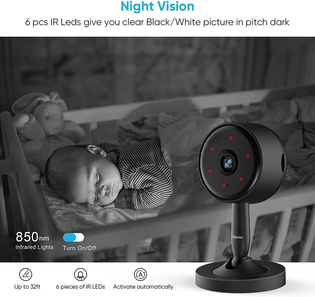 1080P HD Indoor Security Camera with Motion Detection, 2-Way Audio, Night Vision I2347