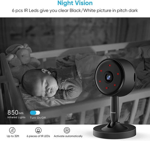 1080P HD Indoor Security Camera with Motion Detection, 2-Way Audio, Night Vision I2347
