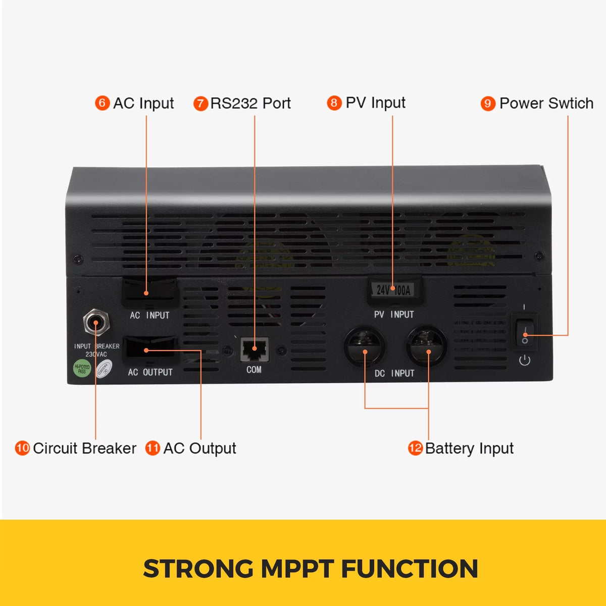 3KVA 24V MPPT Pure Sine Wave Power Inverter Solar Charger X21455