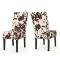 Milk Cow Dark Brown Dining Chair Set X300172