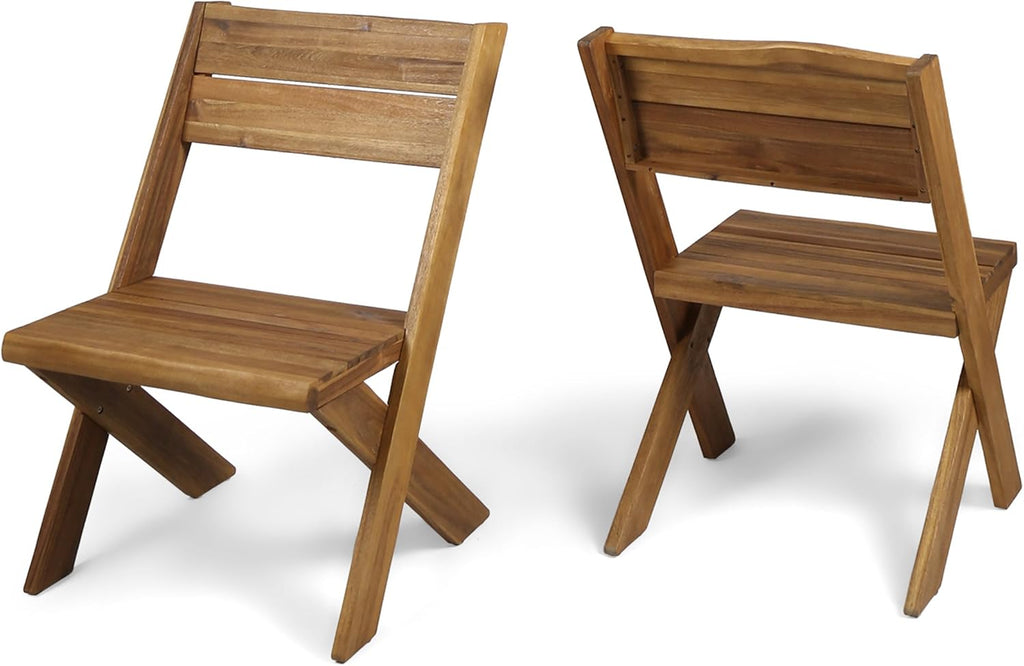 Acacia Wood Chairs Set of 2 H347140