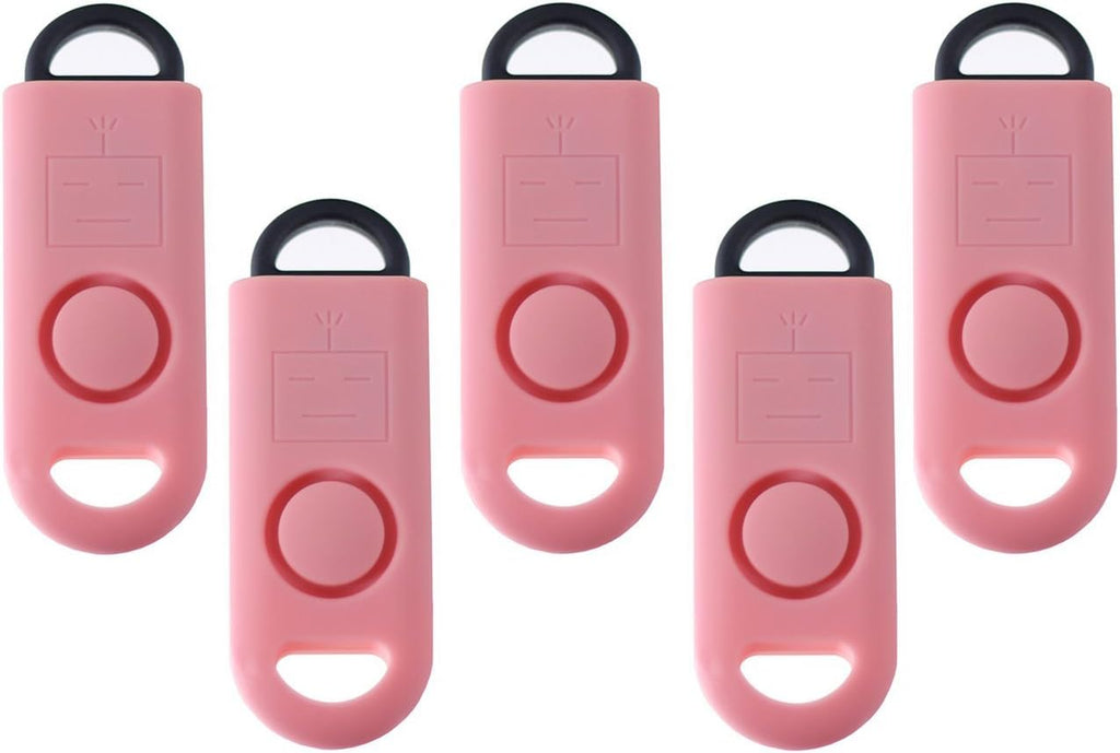Emergency Alarm with Tripwire Hook, Battery Included, Carabiner Included, Family Pack (5), Pink S261614