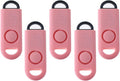 Emergency Alarm with Tripwire Hook, Battery Included, Carabiner Included, Family Pack (5), Pink S261614