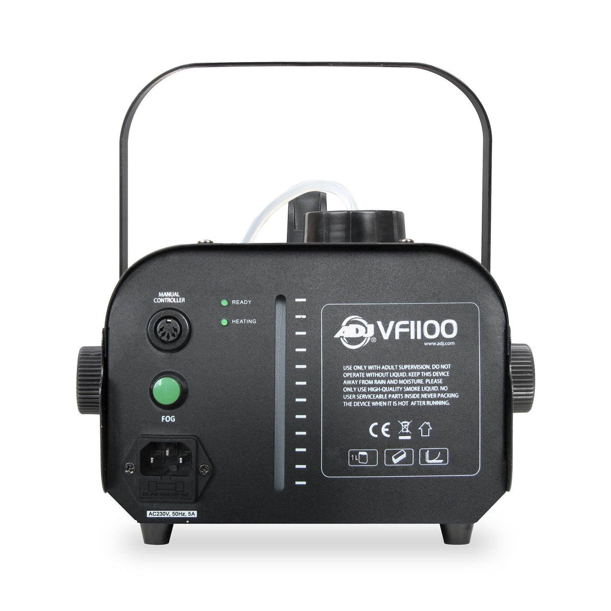 Black 1000 W Mobile Fog Machine with Wireless Remote Control S316