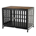 42 inch Black Heavy Duty Dog Crate Furniture K9878