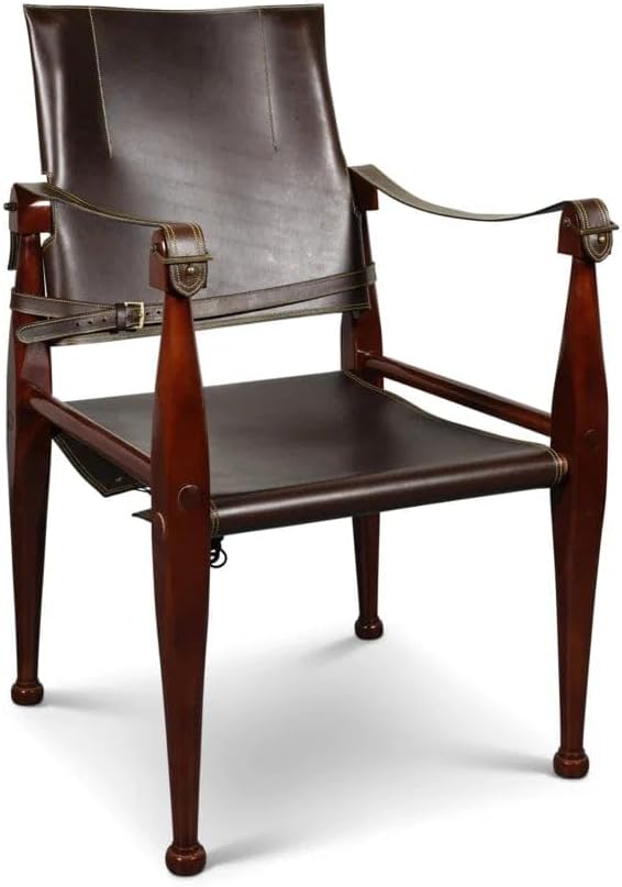 Bridle Leather Campaign Chair F6902