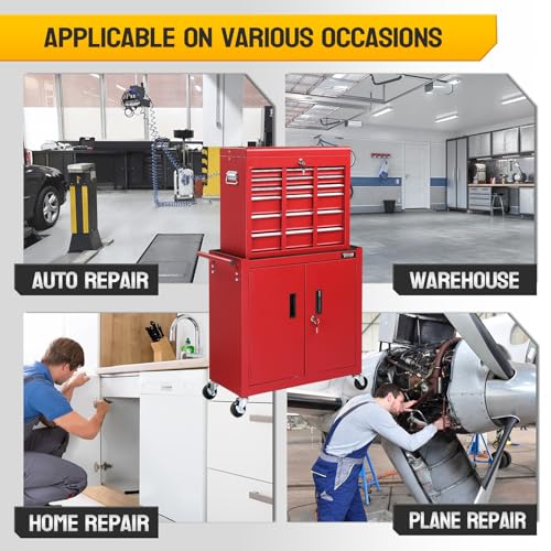 Red & Black 5-Drawer Rolling Tool Chest X584688