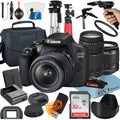 DSLR Camera Bundle with 18-55mm + 75-300mm Lens + 32GB Card + Case + Tripod G384