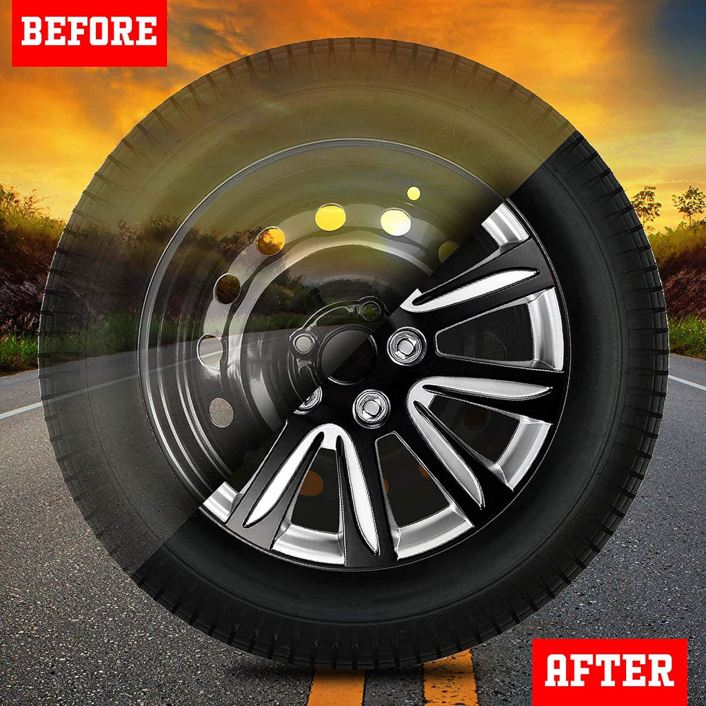 16-Inch Set of 4 Silver Car Wheel Hub Caps W417