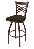 Swivel Counter Stool with Bronze Finish and Canter Pine Seat K70621
