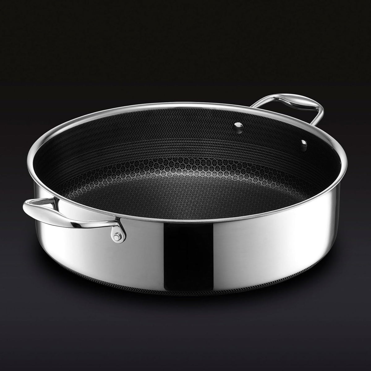 7-Quart Saute Pan and 12-Inch Frying Pan with Lid Set, Hybrid Nonstick Stainless Steel Y49770
