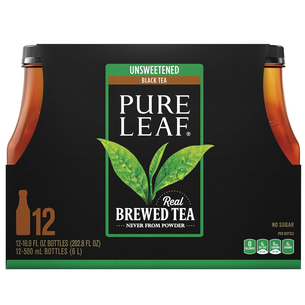 Unsweetened Black Iced Tea, 16.9 Ounce Bottles, 12 Count X257009