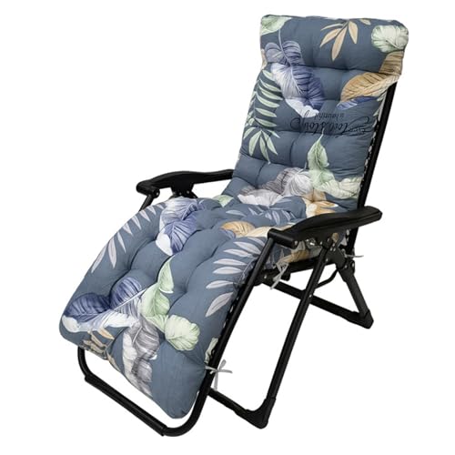 Sun Lounge Chair Cushions, 67 in Patio High Back Recliner Lounger Cushion with Ties, Thick Lounge Chaise Pads V76316