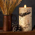Brown 4-Inch Real-Flame Effect Pillar Candle T663733