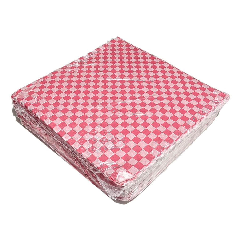 12 x 12 Black Checkers Grease-Resistant Food-Safe Deli Sandwich Wrap Paper Sheets/Basket Liners, Case of 5000 B751913