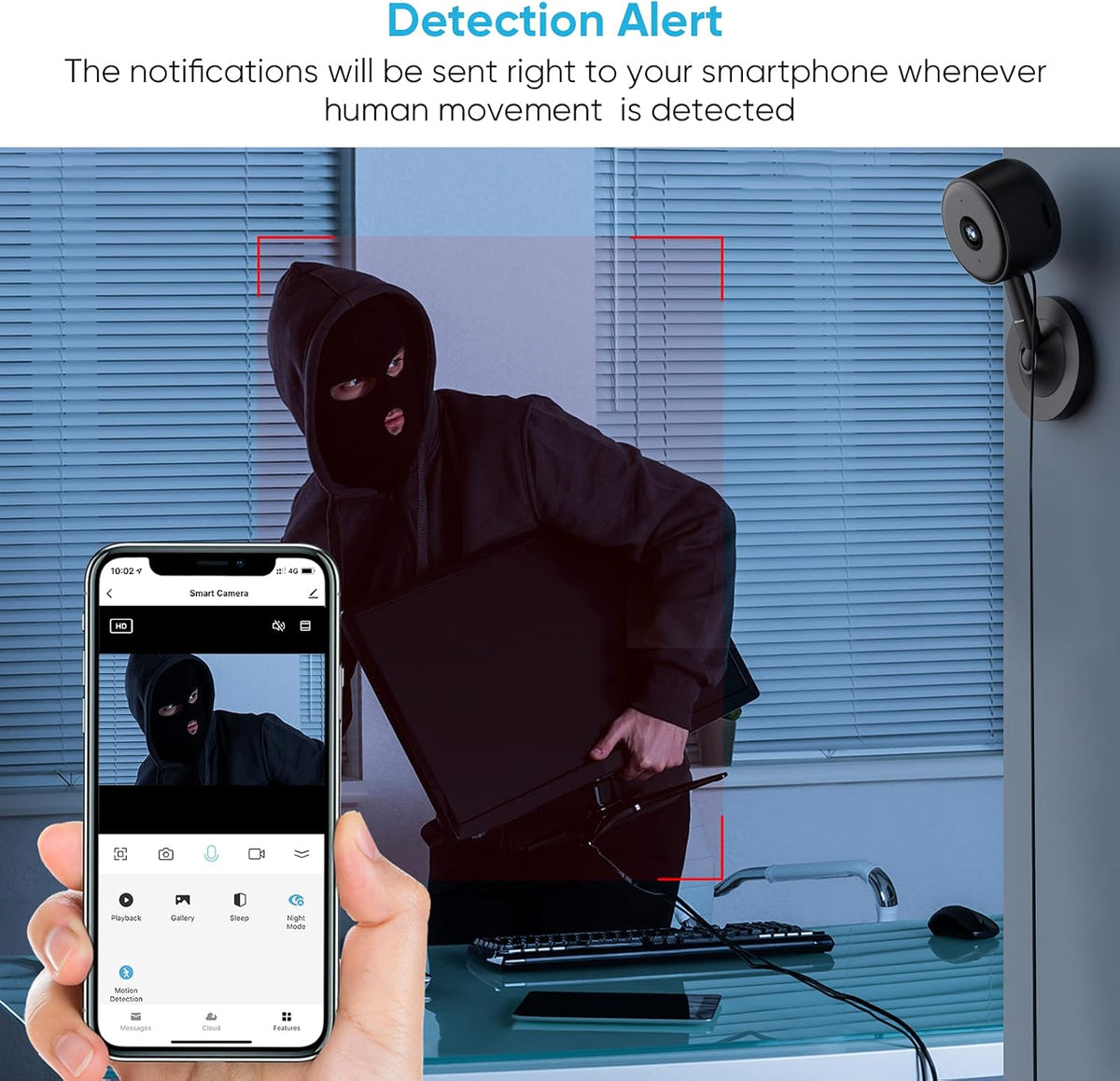 1080P HD Indoor Security Camera with Motion Detection, 2-Way Audio, Night Vision I2347