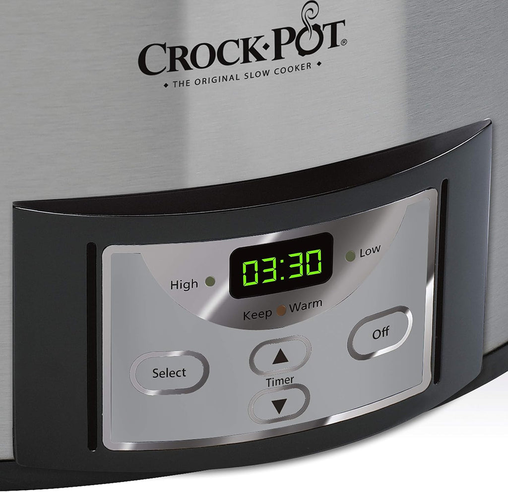6 Quart Programmable Slow Cooker with Digital Timer, Stainless Steel E2105