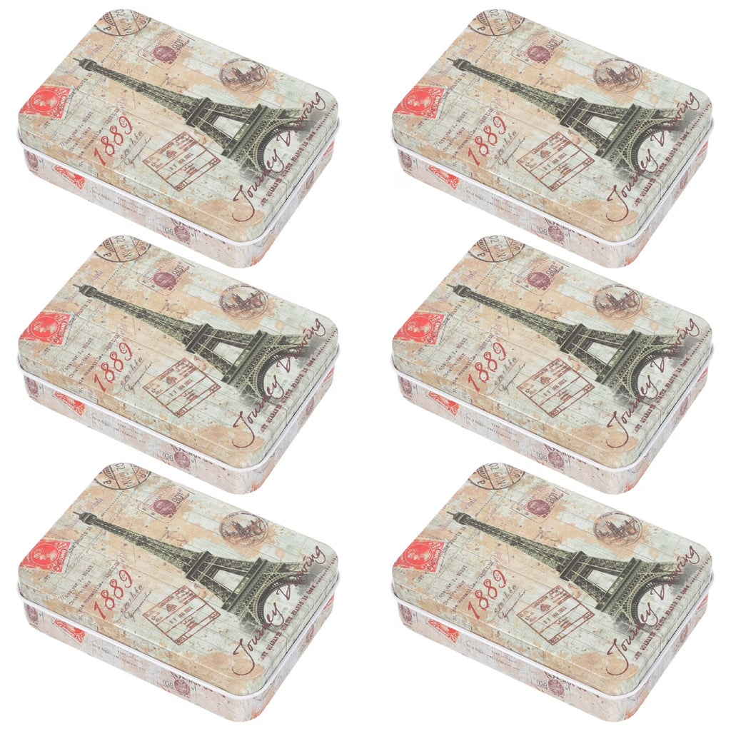 6 Pcs Clear Desktop Storage Boxes C537