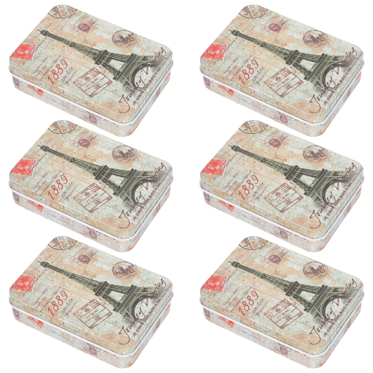 6 Pcs Clear Desktop Storage Boxes C537